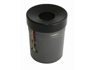 afvalbak,vlamdovend,30l,HxØ 415x344mm,wandmontage,kop zwart - 1
