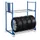 bandenstelling,grondveld,HxBxD 1360x1350x790mm,v. banden-Ø 540-820mm