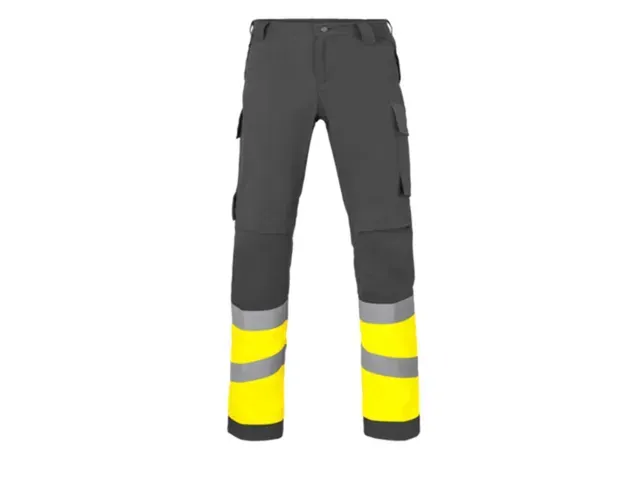 Havep 80570 broek, houtskool/fluo geel, maat 44, per stuk