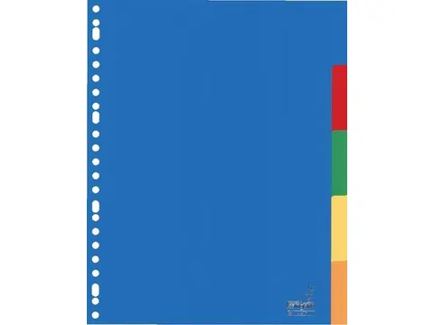 Tabblad Kangaro A4 blanco PP 120micron 5-delig 23-gaats krimp a 10 set