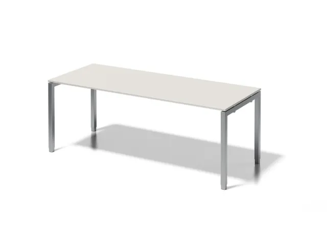 In hoogte verstelbaar bureau,HxBxD 650-850x2000x800mm,blad grijswit