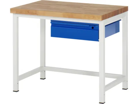 werkbank,RAL 7035/RAL 5010,HxBxD 840-1040x1000x700mm,beukblad