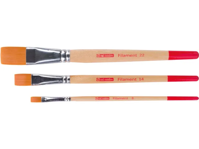 Aquarelpenselen Polyester Plat Set Van 3