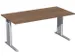 In hoogte verstelbaar bureau,HxBxD 680-820x1600x800mm,blad notenboom