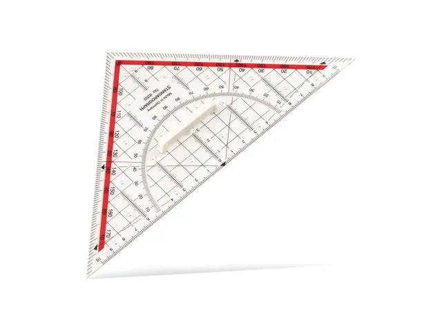 Équerre Standardgraph 23 cm avec poignée amovible en plastique
