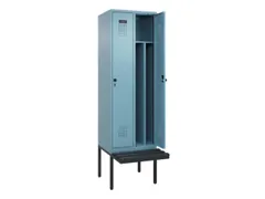locker met bank,voor scheiding van kleding,HxBxD 2120x600x815mm,2vak