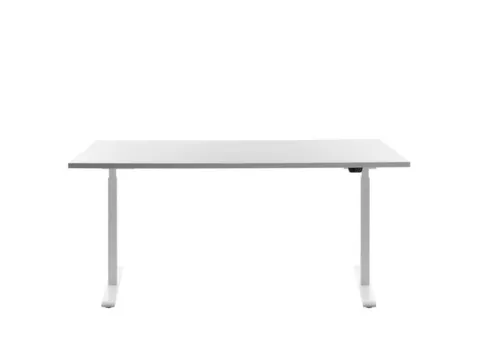 Elektrisch ihv bureau,HxBxD 700-1200x1600x800mm,blad wit,T-voet wit