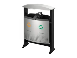 Buitenafvalbak afvalscheiding 2x39 Liter - 1