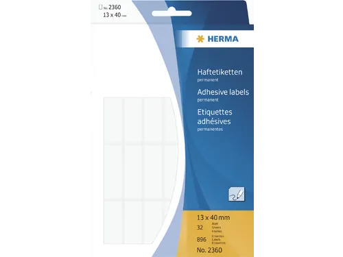 HERMA 2360 Universele etiketten 13x40mm Wit 896 stuks