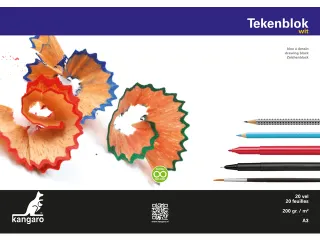 Tekenblok Kangaro A3 200 gram 20 vel wit - 1