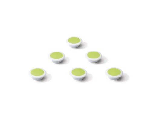 Glasbordmagneet 30mm Groen Rond Extra Sterk 6 stuks