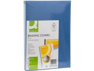 Dekblad A4 Blauw Lederlook 250 Grams Pak 100 Stuks - 5