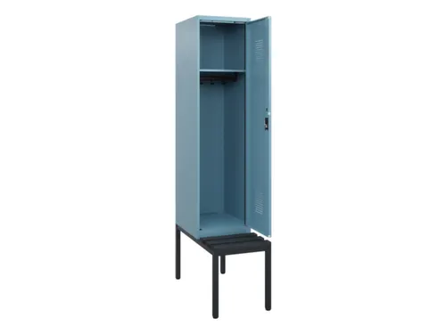 locker met bank,HxBxD 1950x400x815mm,1vak,vak B 400mm,cilinderslot