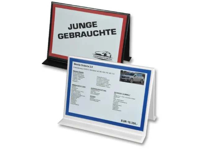 dakstandaard,DIN A4,liggend,magnetische standvoeten,PVC