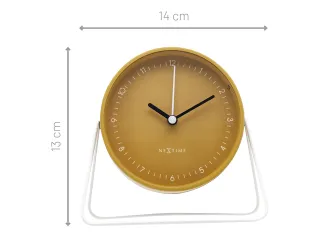 Wekker Nextime Berlin Table 14x13 cm geel metaal - 10
