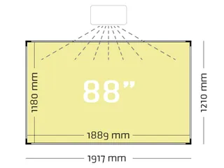 Projectiebord ExtraFlat mat wit 120x192cm 16:10 - 2