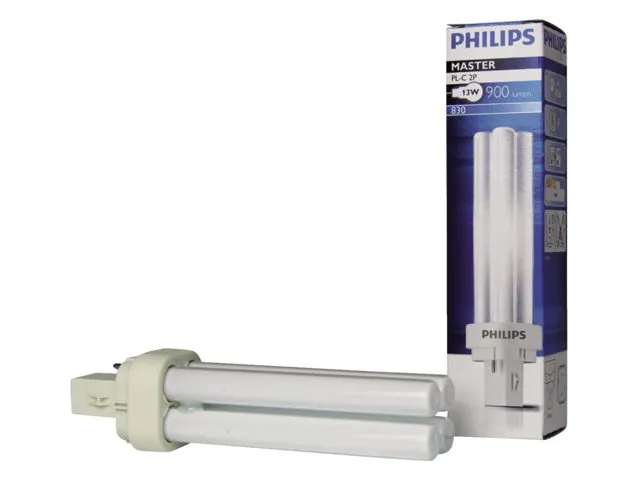 Spaarlamp Philips Master PL-C 2P 13W 900 Lumen 830 warm wit