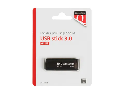 Quantore USB-stick 3.0 64GB Zwart