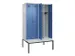 locker met bank,voor scheiding van kleding,HxBxD 2120x1200x815mm,4vak