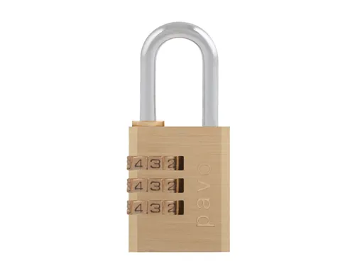 Hangslot Pavo Messing met cijferslot 30x41x13mm