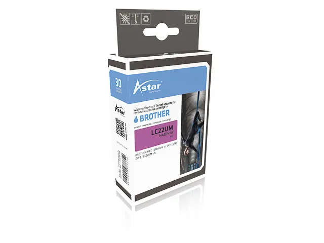 Astar Brother LC22UM MFCJ Inkt Magenta Rebuilt 1200 Pagina's