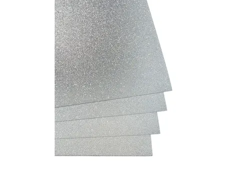 Glitterkarton Kangaro zilver 50x70cm pak à 10 vel