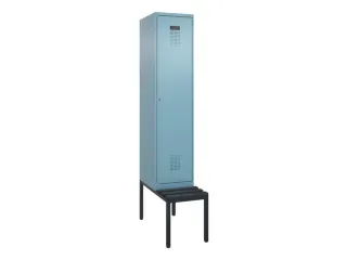 locker met bank,HxBxD 2120x400x815mm,1vak,vak B 400mm,cilinderslot - 2
