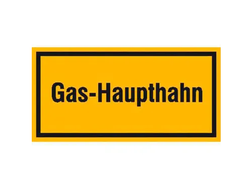 aanwijzingsbord,Gas-hoofdkraan,PVC,om te verlijmen,HxB 100x200mm