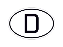 aanwijzingsbord,Internationaal kenteken voor Duitsland,PVC,wit