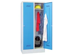 locker,HxBxD 1850x800x500mm,2vak,vak B 400mm,RAL7035,front RAL7035