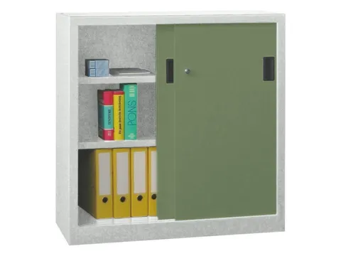 Schuifdeurkast Hxbxd 1000x1000x400mm 2 Oh Ral7035 Front Ral6011