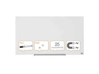 Glasbord Magnetisch Nobo Impression Pro 100x56cm briljant wit - 1
