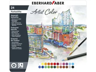 Aquarelpotlood Eberhard Faber Artist Color metalen etui a 24 stuks - 1