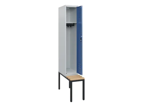 locker met bank,HxBxD 1950x300x815mm,1vak,vak B 300mm,cil.-slot