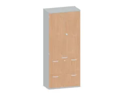 Kantoorkast 1920x800x430mm Decor Romp Lichtgrijs Decor Front Beuken