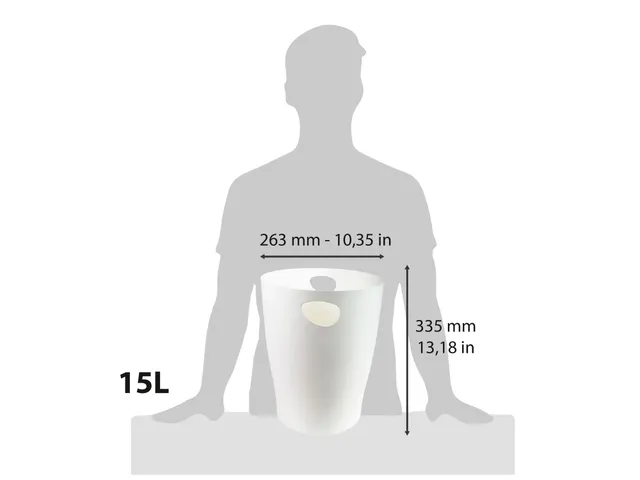 Corbeille à papier Ecobin Autentik - Blanc