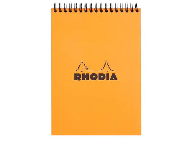 Spiraalblok Rhodia A5 lijn 160 pagina's 80gr oranje