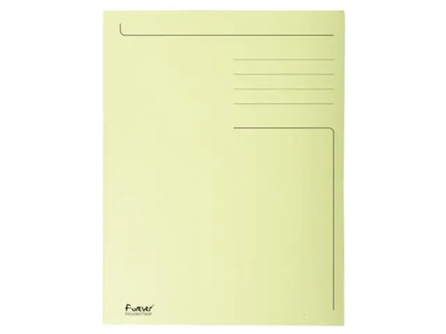 Dossiermap 3 Kleppen Folio Geel 50 stuks