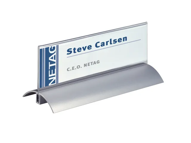 Tafelnaambord Durable Presenter De Luxe 61x210mm 2 stuks