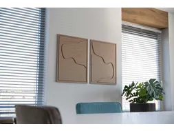 Acoustic Art FLOW 2-luik 80x60cm Bruin Akoestisch kunstwerk Organisch