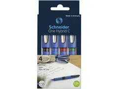 Rollerball Schneider One Hybrid C 0.5mm Etui 4 Stuks Assorti