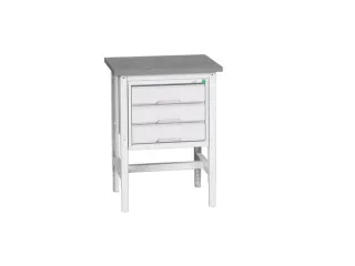 werkbank,HxBxD 780-930x700x600mm,linoleumblad,4voeten - 1