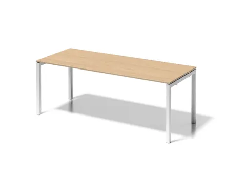 bureau HxBxD 740x2000x800mm blad esdoorn 4-voeten verkeerswit