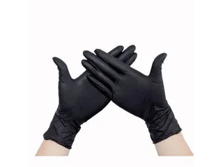 Nitril Handschoenen Zwart Poedervrij Maat L Pak van 100 stuks - 6