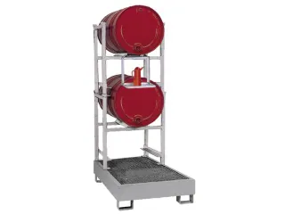 Complete Aanbieding Stapelframes 2X 1X200L Vaste Opvangbak Verzinkt - 1