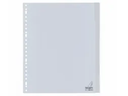Tabblad Kangaro A4 venster PP 120 micron 23-gaats grijs 5-delig EB