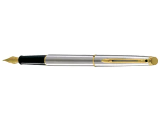 Vulpen Waterman Hémisphère Stainless Steel GT Fijn Blauwe inkt - 1