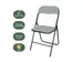 Chaise pliante BRASQ FC100 gris-noir