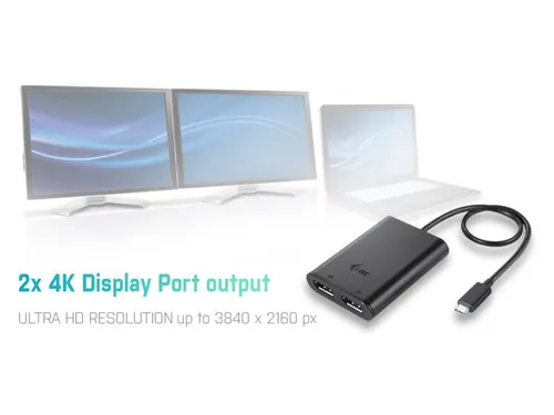 USB-C naar 4K Dual DisplayPort Adapter