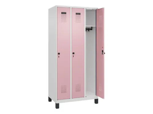 locker,HxBxD 1950x900x500mm,3vak,vak B 300mm,draaigrendel,voeten